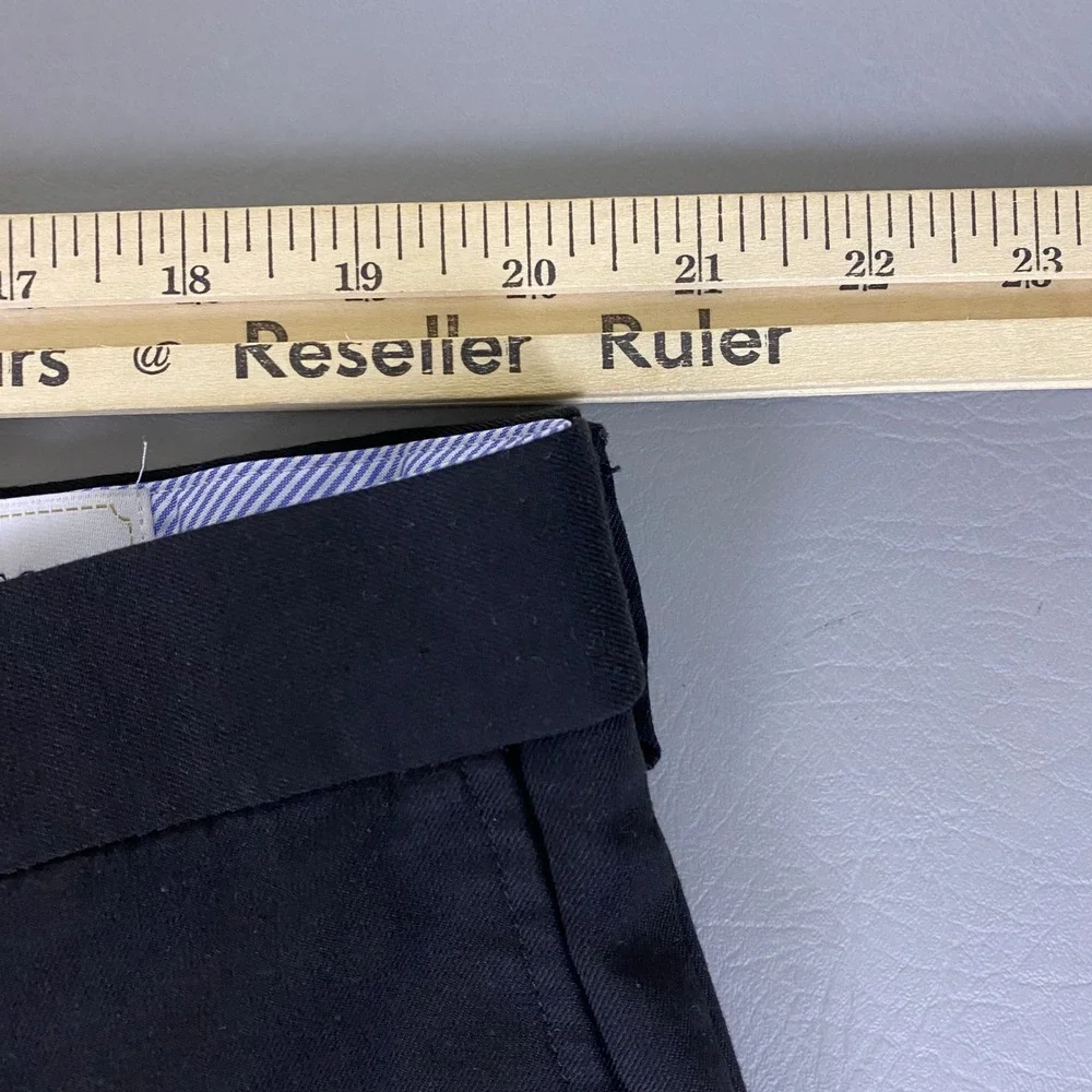 JM Haggar Dress Pants Men's Size 42x30 Black Stretch Slacks Flat Front